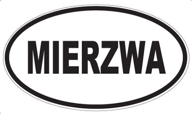 MIERZWA - Oval Sticker