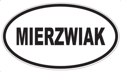 MIERZWIAK - Oval Magnet
