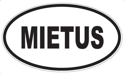 MIETUS - Oval Magnet