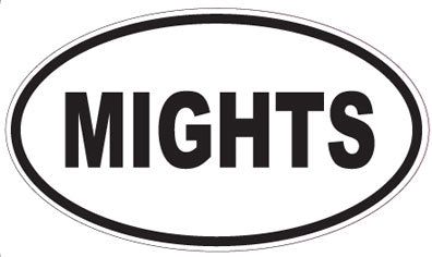 MIGHTS - Oval Sticker