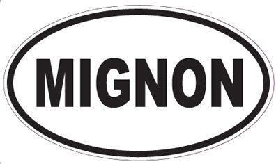 MIGNON - Oval Sticker