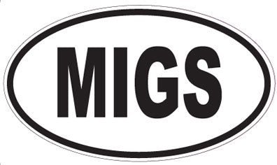 MIGS - Oval Sticker