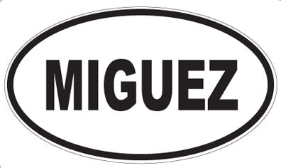 MIGUEZ - Oval Sticker