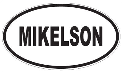 MIKELSON - Oval Sticker