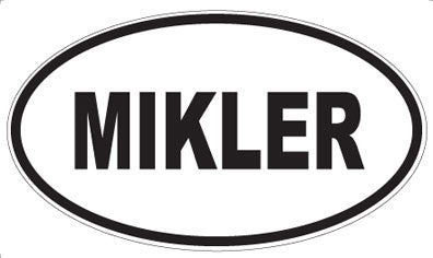 MIKLER - Oval Sticker