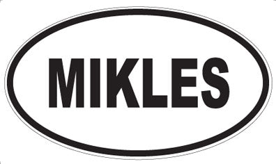 MIKLES - Oval Sticker