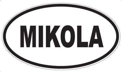 MIKOLA - Oval Sticker