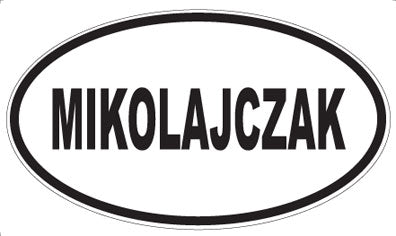 MIKOLAJCZAK - Oval Sticker