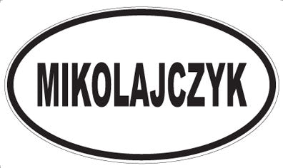 MIKOLAJCZYK - Oval Sticker