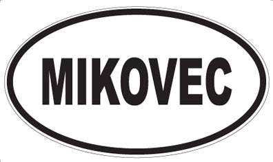 MIKOVEC - Oval Sticker