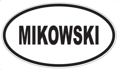 MIKOWSKI - Oval Sticker