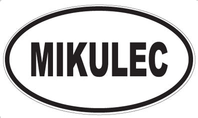 MIKULEC - Oval Sticker
