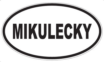 MIKULECKY - Oval Sticker