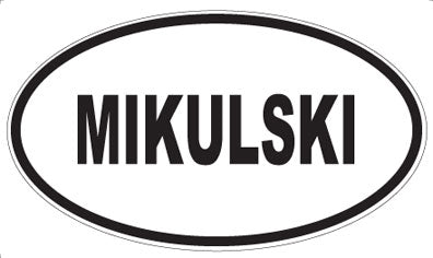 MIKULSKI - Oval Sticker