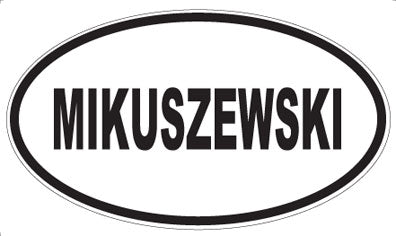 MIKUSZEWSKI - Oval Sticker