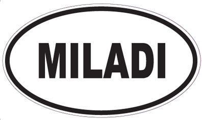 MILADI - Oval Sticker