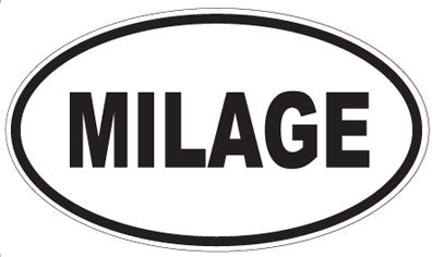 MILAGE - Oval Sticker