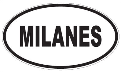 MILANES - Oval Sticker