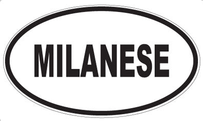 MILANESE - Oval Sticker