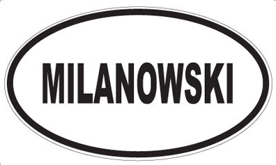 MILANOWSKI - Oval Sticker