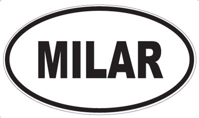 MILAR - Oval Sticker