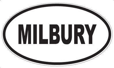 MILBURY - Oval Sticker