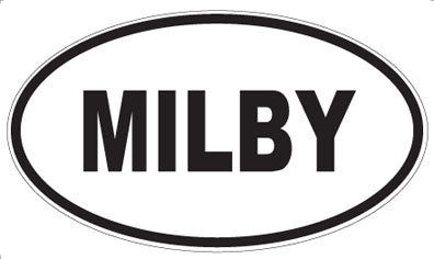 MILBY - Oval Sticker