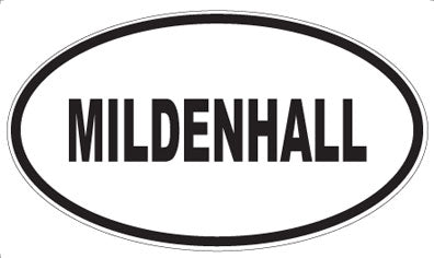 MILDENHALL - Oval Sticker