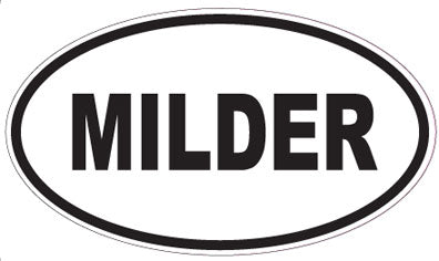 MILDER - Oval Sticker