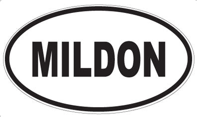 MILDON - Oval Sticker