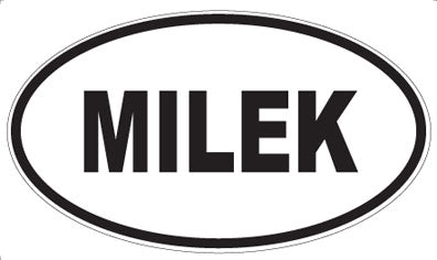 MILEK - Oval Sticker