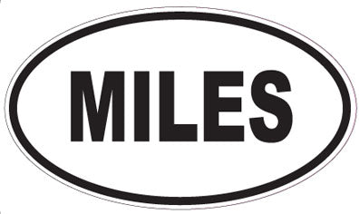 MILES - Oval Sticker