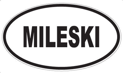 MILESKI - Oval Sticker