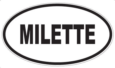 MILETTE - Oval Sticker