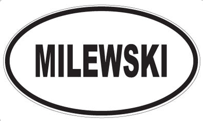 MILEWSKI - Oval Sticker