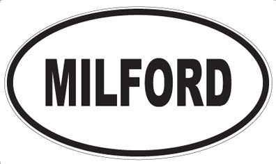 MILFORD - Oval Sticker