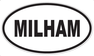 MILHAM - Oval Sticker