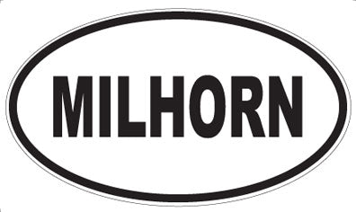 MILHORN - Oval Sticker