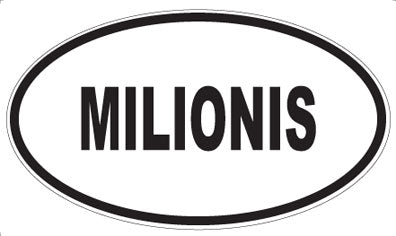 MILIONIS - Oval Sticker