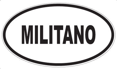 MILITANO - Oval Sticker
