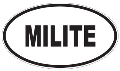 MILITE - Oval Sticker