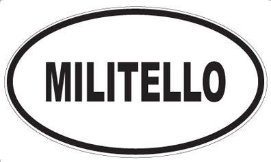 MILITELLO - Oval Sticker