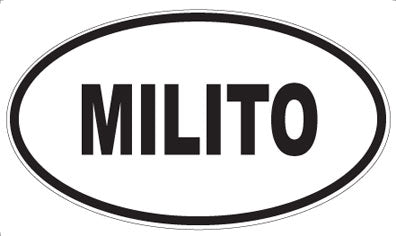 MILITO - Oval Sticker