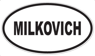 MILKOVICH - Oval Sticker