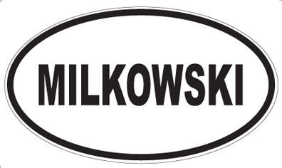 MILKOWSKI - Oval Sticker