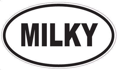 MILKY - Oval Sticker
