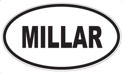 MILLAR - Oval Sticker