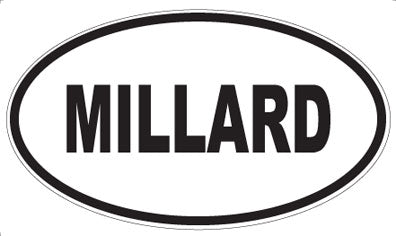 MILLARD - Oval Sticker