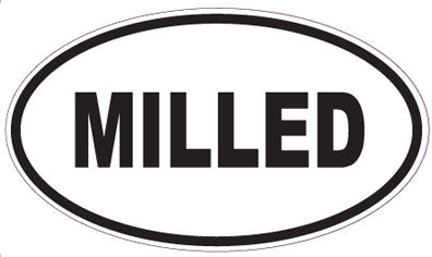 MILLED - Oval Sticker