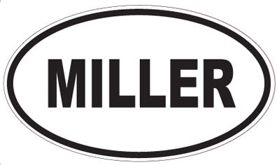 MILLER - Oval Sticker